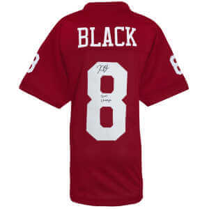Kaelon Black Signed Red Custom College Football Jersey w/2025 Champs