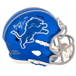 Bennie Blades Signed Detroit Lions FLASH Riddell Speed Mini Helmet