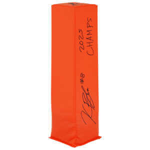 Kaelon Black Signed BSN Orange Football Endzone Pylon w/2025 Champs