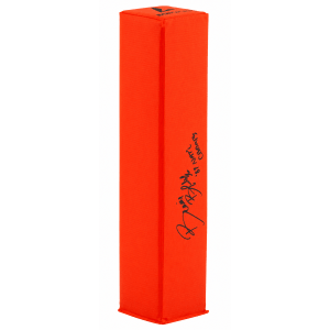 Bennie Blades Signed BSN Orange Football Endzone Pylon w/87 Nat'l Champs