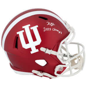 Kaelon Black Signed Indiana Hoosiers Riddell Full Size Speed Replica Helmet w/2025 Champs
