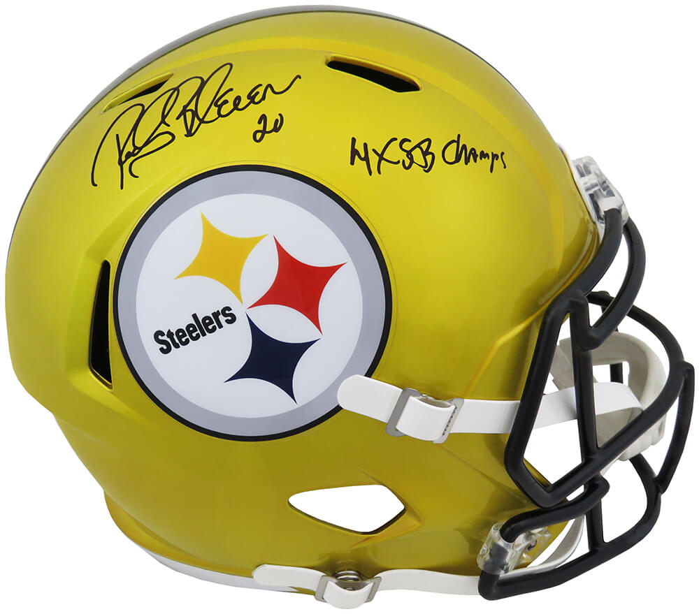 rocky bleier signed mini helmet