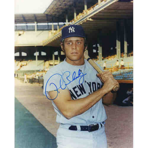 Ron Blomberg Signed Yankees Holding Bat Pose 8x10 Photo