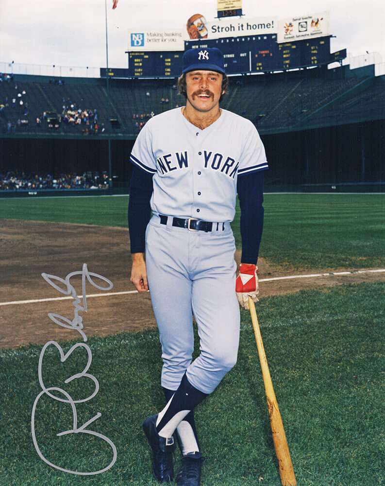 Ron Blomberg Signed Yankees Leaning On Bat Pose 8×10 Photo – Schwartz ...