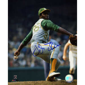 Vida Blue Signed Oakland A's Windup Pitching 8x10 Photo