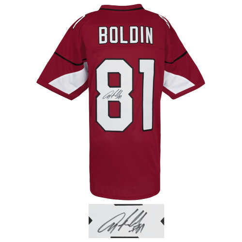Anquan Boldin Signed Red Custom Football Jersey - Image 2