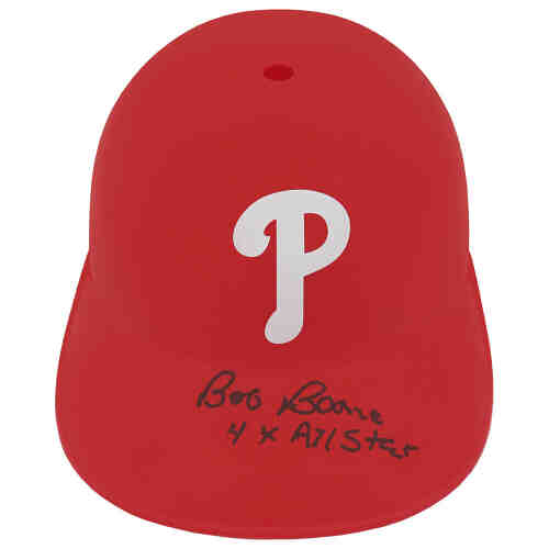 Bob Boone Signed Philadelphia Phillies Souvenir Replica Baseball Batting Helmet w/4x All Star