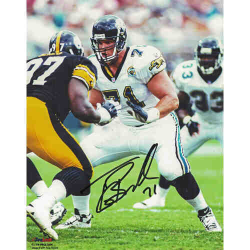 Tony Boselli Signed Jacksonville Jaguars Action 8x10 Photo