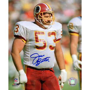 Jeff Bostic Signed Washington Football Team White Jersey 8x10 Photo