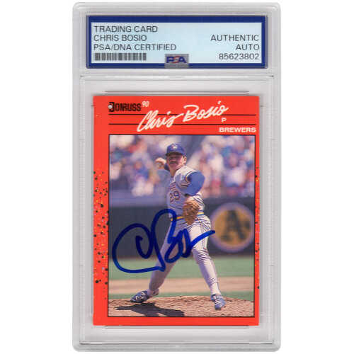 Chris Bosio Signed Brewers Baseball Trading Card (Various) - (PSA Encapsulated)