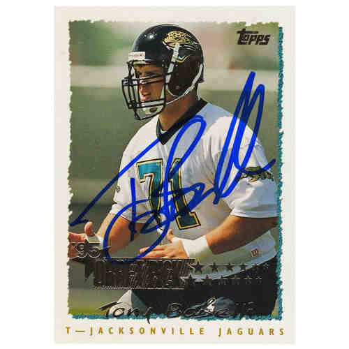 Tony Boselli Signed Jacksonville Jaguars 1995 Topps Football Rookie Card #222