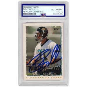 Tony Boselli Signed Jaguars 1995 Topps Rookie Football Trading Card #222 - (PSA Encapsulated)
