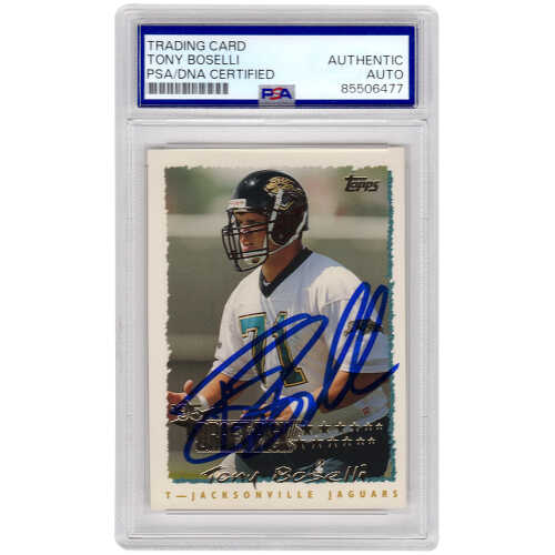 Tony Boselli Signed Jaguars 1995 Topps Rookie Football Trading Card #222 - (PSA Encapsulated)