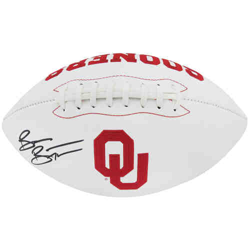 Brian Bosworth Signed Rawlings Oklahoma Sooners White Logo Football