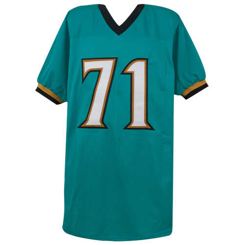 Tony Boselli Signed Teal Custom Football Jersey w/5x Pro Bowl - Image 2