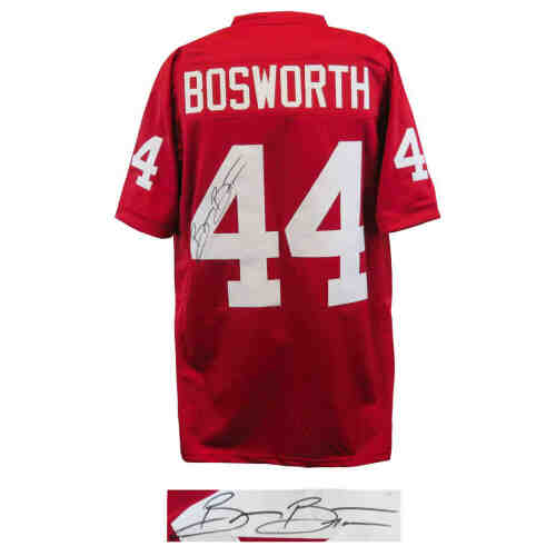 Brian Bosworth Signed Maroon Custom Football Jersey