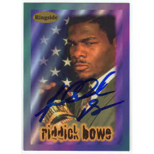 Riddick Bowe Signed 1996 Ringside Boxing Trading Card #2