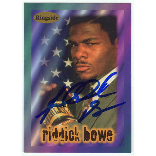 Riddick Bowe Signed 1996 Ringside Boxing Trading Card #2