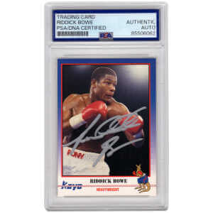 Riddick Bowe Signed 1991 Kayo Boxing Trading Card #171 - (PSA Encapsulated)