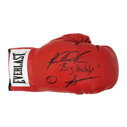 Riddick Bowe Signed Everlast Red Boxing Glove w/Big Daddy