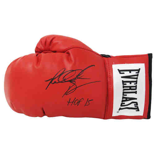 Riddick Bowe Signed Everlast Red Boxing Glove w/HOF'15