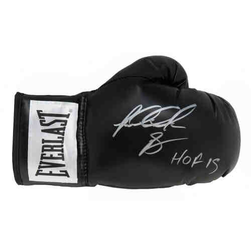 Riddick Bowe Signed Everlast Black Boxing Glove w/HOF 2015