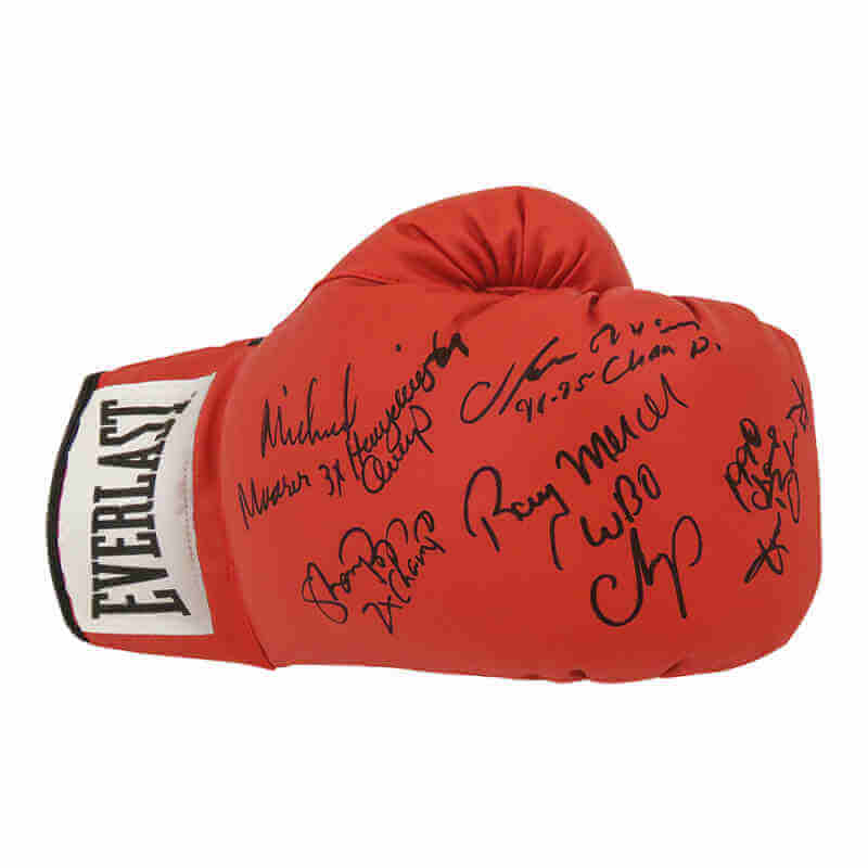 5 Former Boxing Heavyweight Champions Multi Signed Everlast Red Right