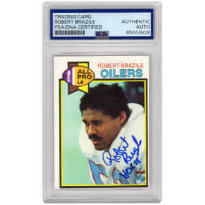 Robert Brazile Signed Houston Oilers 1979 Topps Football Trading Card #192 w/HOF'18 - (PSA Encapsulated)