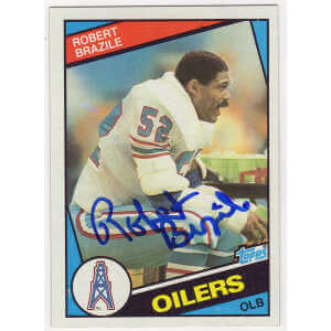 Robert Brazile Signed Houston Oilers 1984 Topps Football Card #76