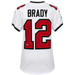 Tom Brady Signed Tampa Bay Buccaneers White Nike Elite Football Jersey - (Fanatics)