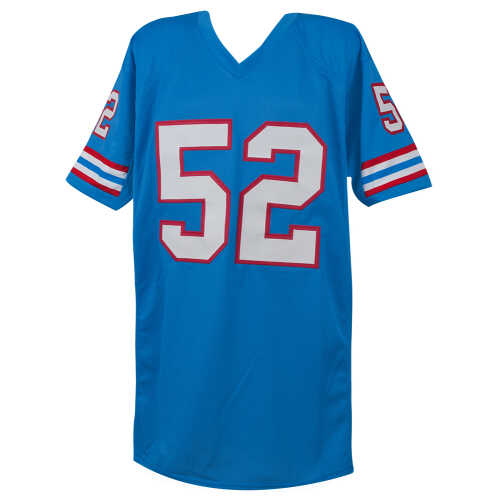 Robert Brazile Signed Blue Throwback Custom Football Jersey w/HOF'18 - Image 2