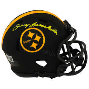 Terry Bradshaw Signed Pittsburgh Steelers Eclipse Riddell Speed Mini Helmet – (Beckett)