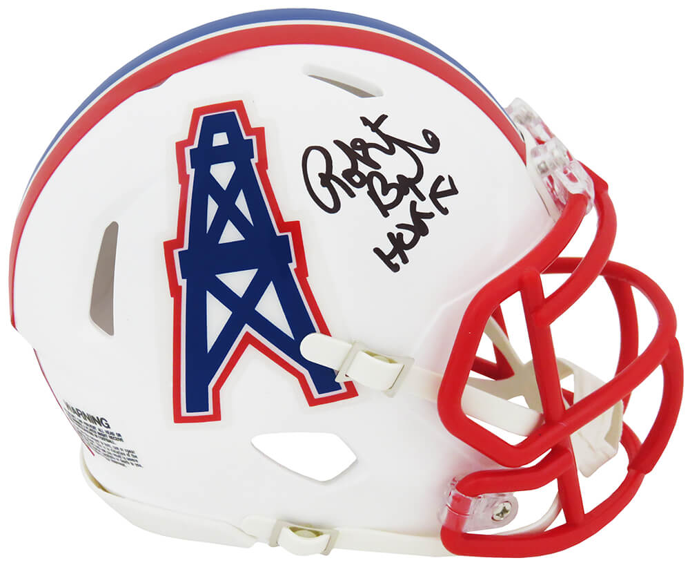 Robert Brazile Signed Houston Oilers Throwback Riddell Speed Mini Helmet  w/HOF'18 – Schwartz Sports Memorabilia