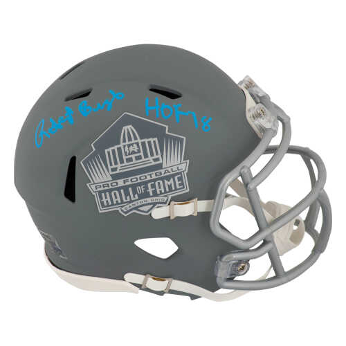 Robert Brazile Signed Hall of Fame Logo SLATE Riddell Speed Mini Helmet w/HOF'18