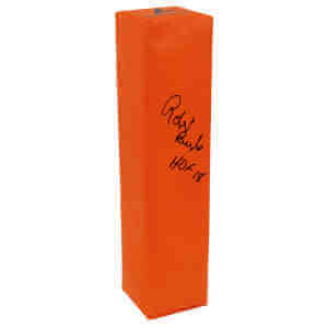 Robert Brazile Signed BSN Orange Football Endzone Pylon w/HOF'18