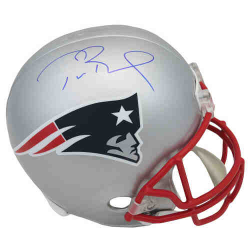 Tom Brady Signed New England Patriots Riddell Full Size Replica Helmet (Fanatics)