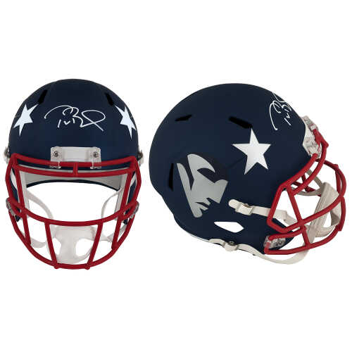 Tom Brady Signed New England Patriots AMP Riddell Full Size Speed Replica Helmet - (Fanatics) - Image 2