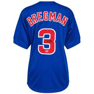 Alex Bregman Signed Blue Custom Baseball Jersey - (Beckett)