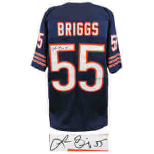 Lance Briggs Signed Navy Custom Football Jersey