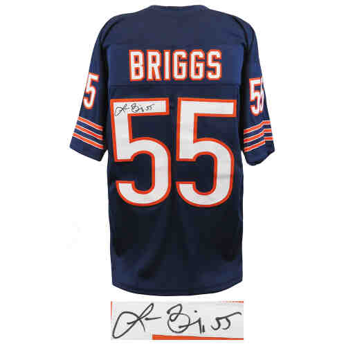 Lance Briggs Signed Navy Custom Football Jersey