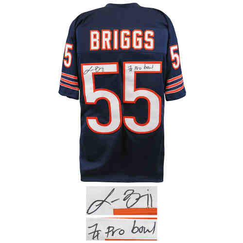 Lance Briggs Signed Navy Custom Football Jersey w/7x Pro Bowl