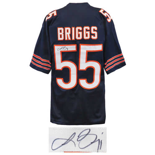 Lance Briggs Signed Navy Custom Jersey - Image 2