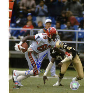 Charlie Brown Signed Atlanta Falcons White Jersey Action 8x10 Photo