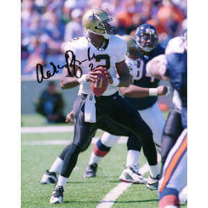 Aaron Brooks Signed Saints White Jersey Action 8x10 Photo
