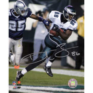 Reggie Brown Signed Philadelphia Eagles Action vs Cowboys 8x10 Photo