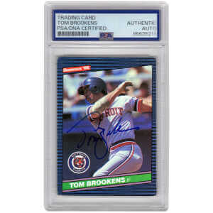 Tom Brookens Signed Tigers Baseball Trading Card (Various) – (PSA Encapsulated)