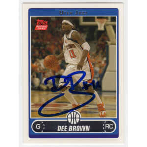 Dee Brown Signed 2006 Topps Rookie Basketball Trading Card #229