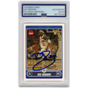 Dee Brown Signed 2006 Topps Rookie Basketball Trading Card #229 &ndash; (PSA Encapsulated)