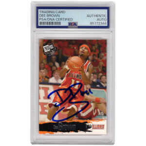 Dee Brown Signed 2006 Press Pass Gold Basketball Trading Card #7 &ndash; (PSA Encapsulated)