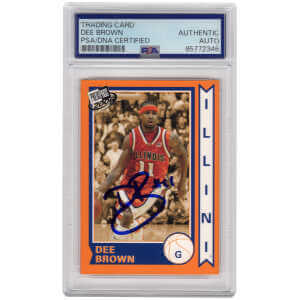 Dee Brown Signed 2006 Press Pass Old School Basketball Trading Card #9 &ndash; (PSA Encapsulated)